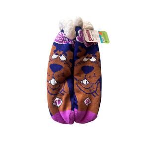 Scooby-Doo Sherpa-Lined Slipper Socks | One Size |Lounge Socks | Non-Slip Bottom